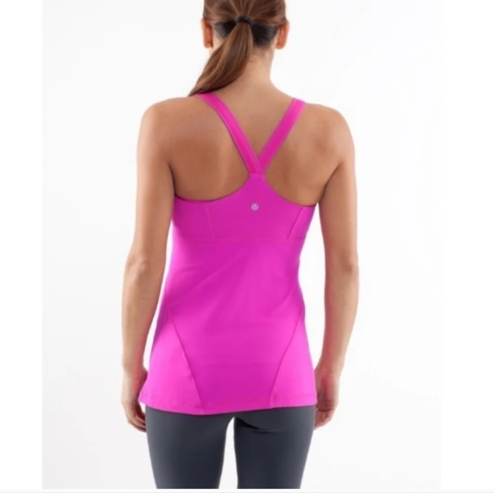 LULULEMON Women's Cross My Heart Tank Paris Pink Sz 8 💗